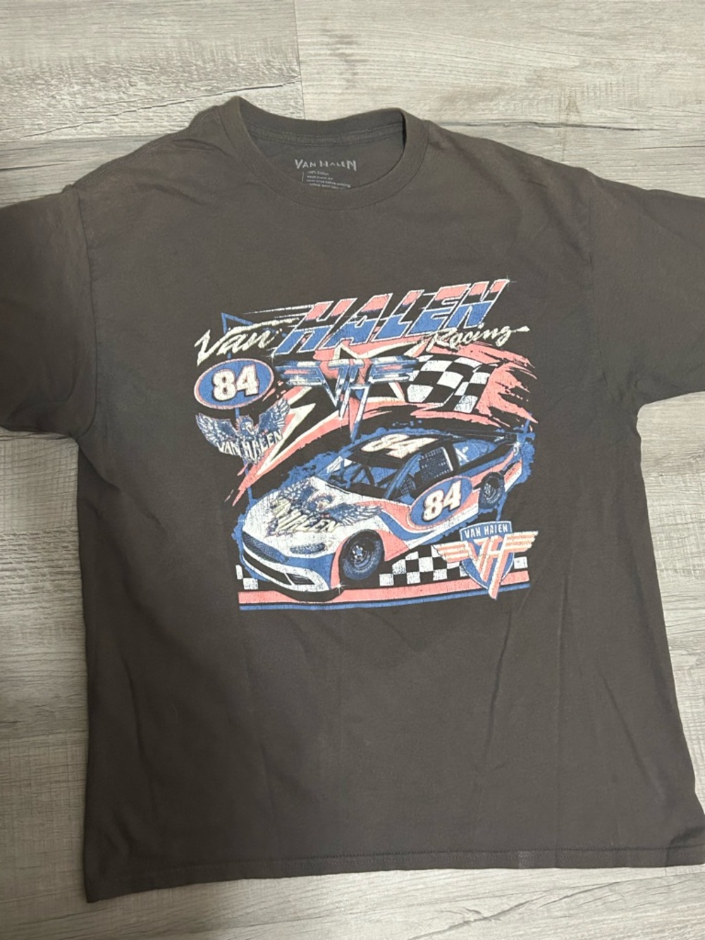 Vintage Van Halen T-Shirt, Men's Size Large. A Bit Discolored On Back Of Shirt.